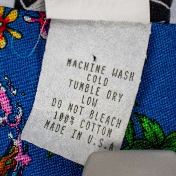 Tiki Hawaiian Shirt – VTG Novelty Surf Postcard Cars | USA Camp Collar Men's XL - Picture 7 of 9